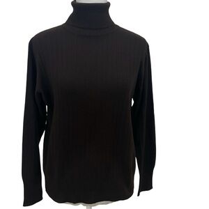 Vintage De Noyer Classic Brown Cashmere Turtleneck Sweater Size 40